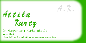 attila kurtz business card